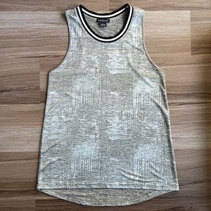 Metallic racer back tank